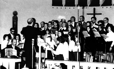 La Schola Camille Jacquemin de Forrières (Belgique) en concert le 6 mars 1971