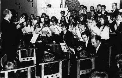 La Schola Camille Jacquemin de Forrières (Belgique) en concert le 27 janvier 1973