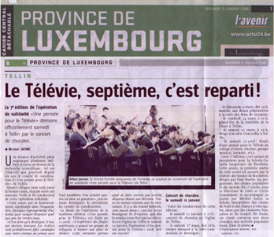 L'Avenir du Luxembourg, le 11 janvier 2008