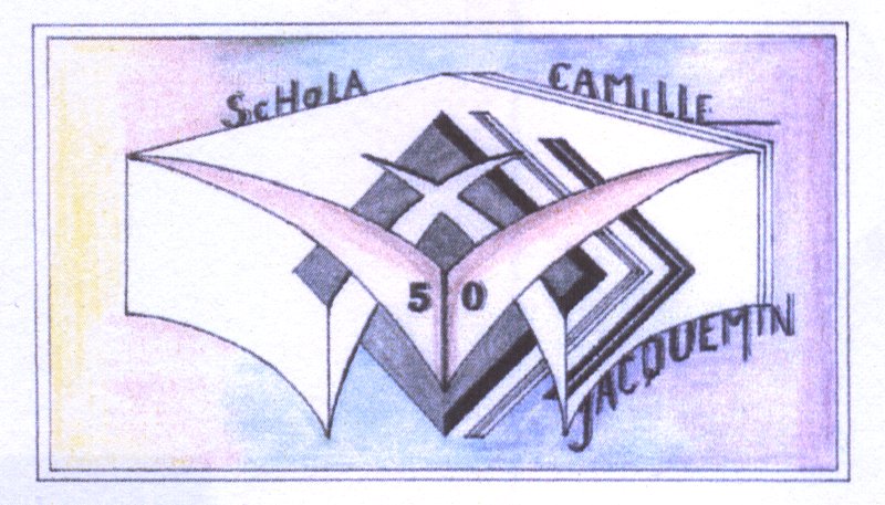 Logo de commemoration de la Schola Camille Jacquemin pour ses 50 ans