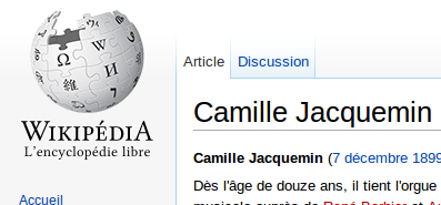 Camille Jacquemin dans Wikipedia