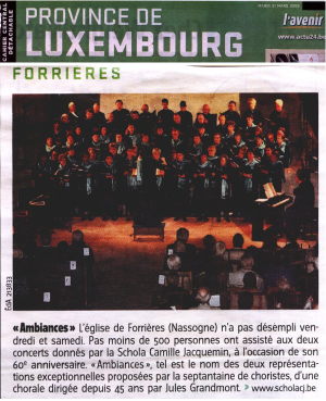 L'Avenir du Luxembourg du 31 mars 2009.