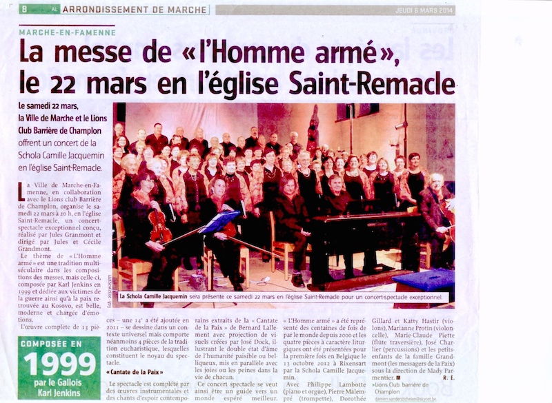 L'Avenir du Luxembourg, le 06 mars 2014